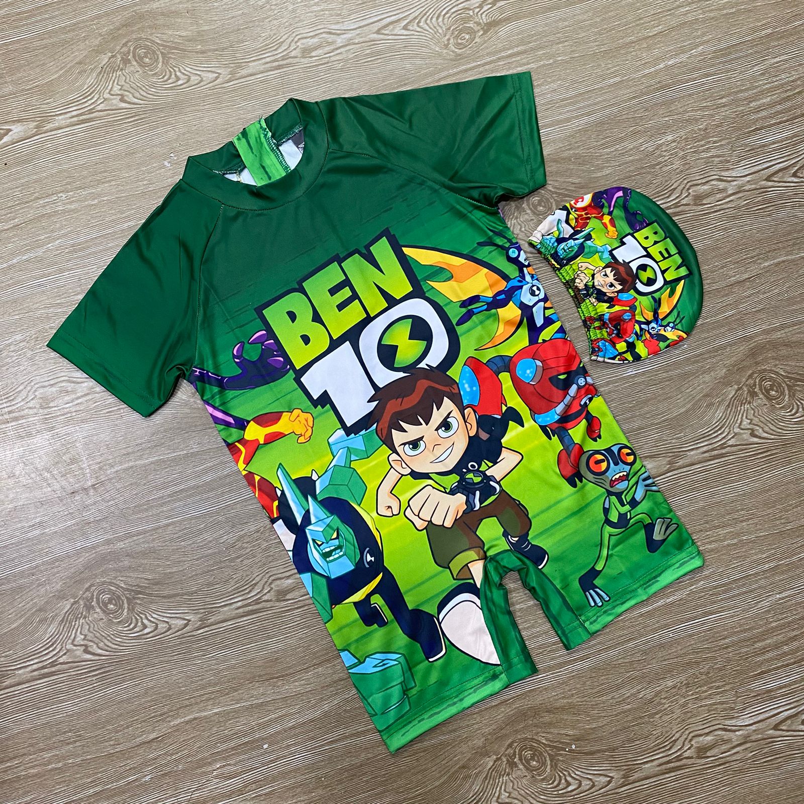 BEN 10 SWIMMING SUIT WITH CAP