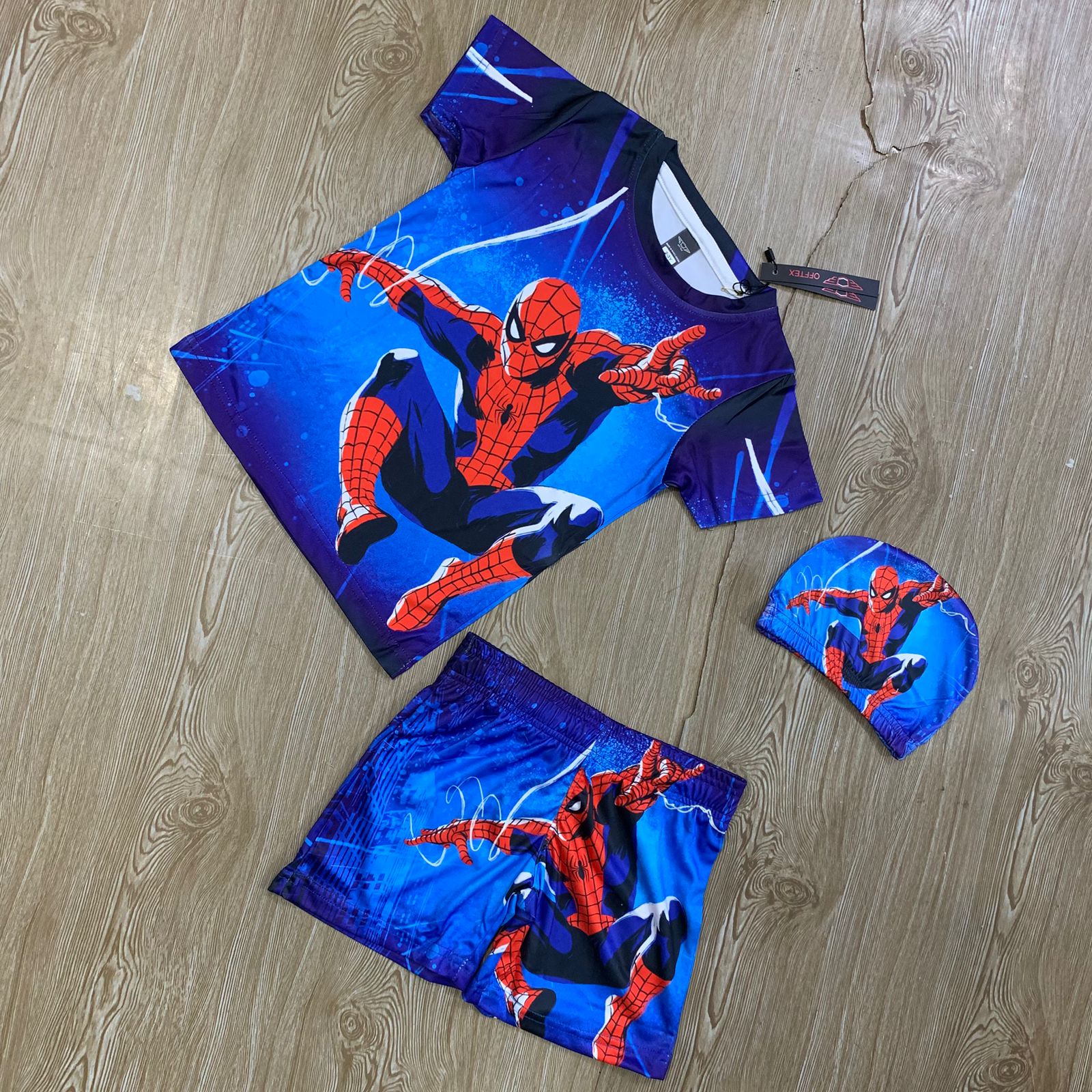 SPIDERMAN T-SHIRT+PANT+CAP SYNTHETIC SET