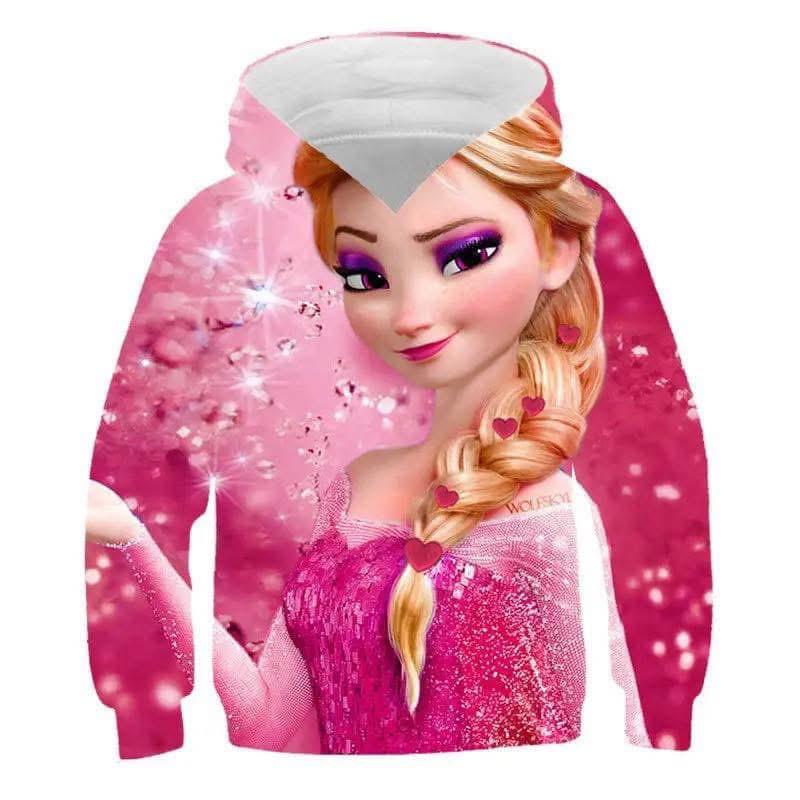 KIDS 3D PRINT FROZEN CHINA SUIT PLAY BOY FABRIC HODDY